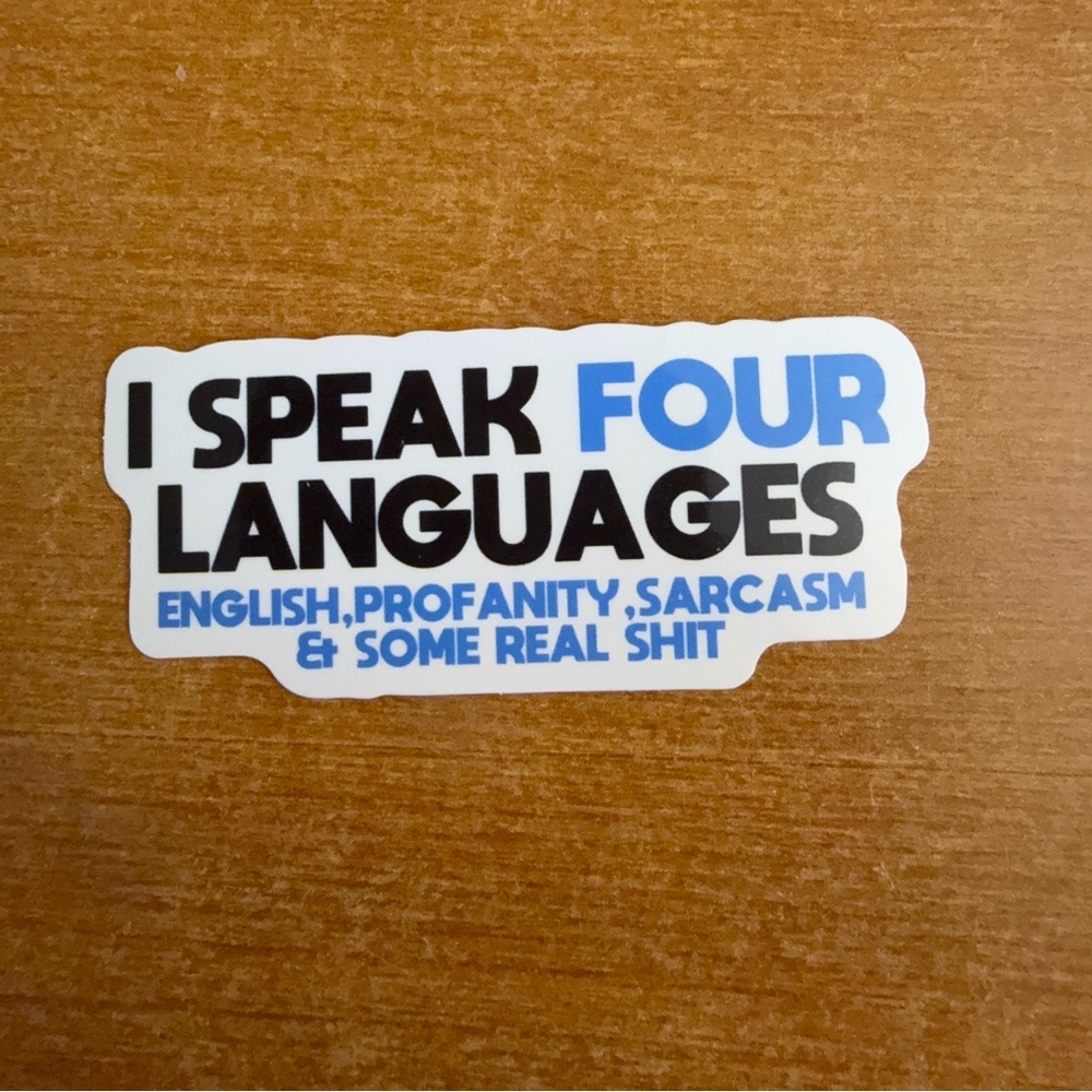 Funny Multicolor Language Sticker‎